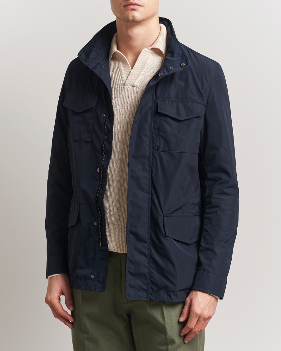 Herren | Jacken | Incotex | Technical Nylon Field Jacket Navy