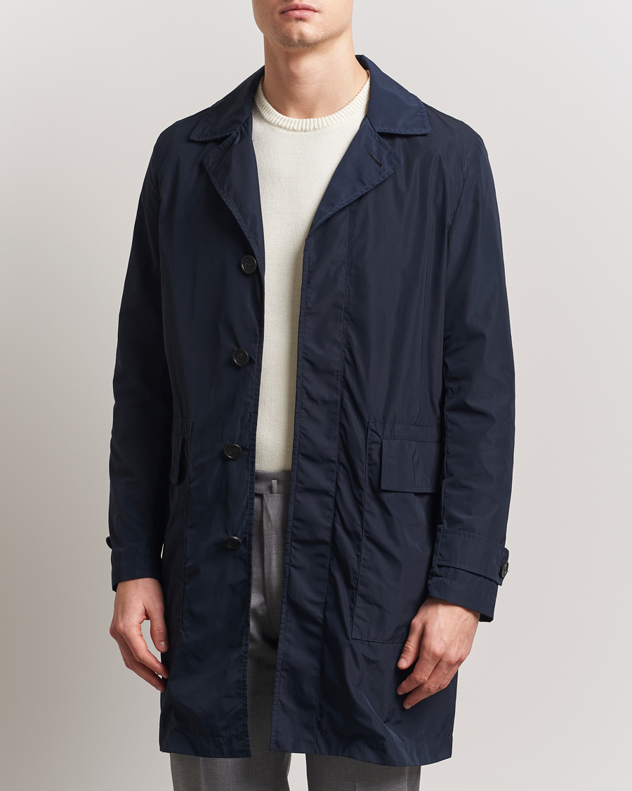 Herren | Jacken | Incotex | Technical Nylon Coat Navy