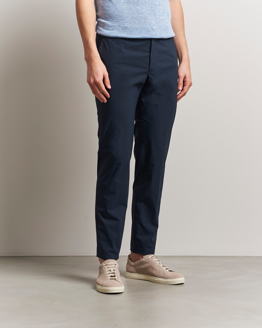 Herren | Hosen | Incotex | Cotton Poplin Drawstring Pants Navy