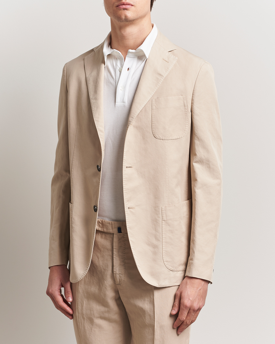 Herren | Sakkos | Incotex | Unconstructed Chinolino Blazer Beige
