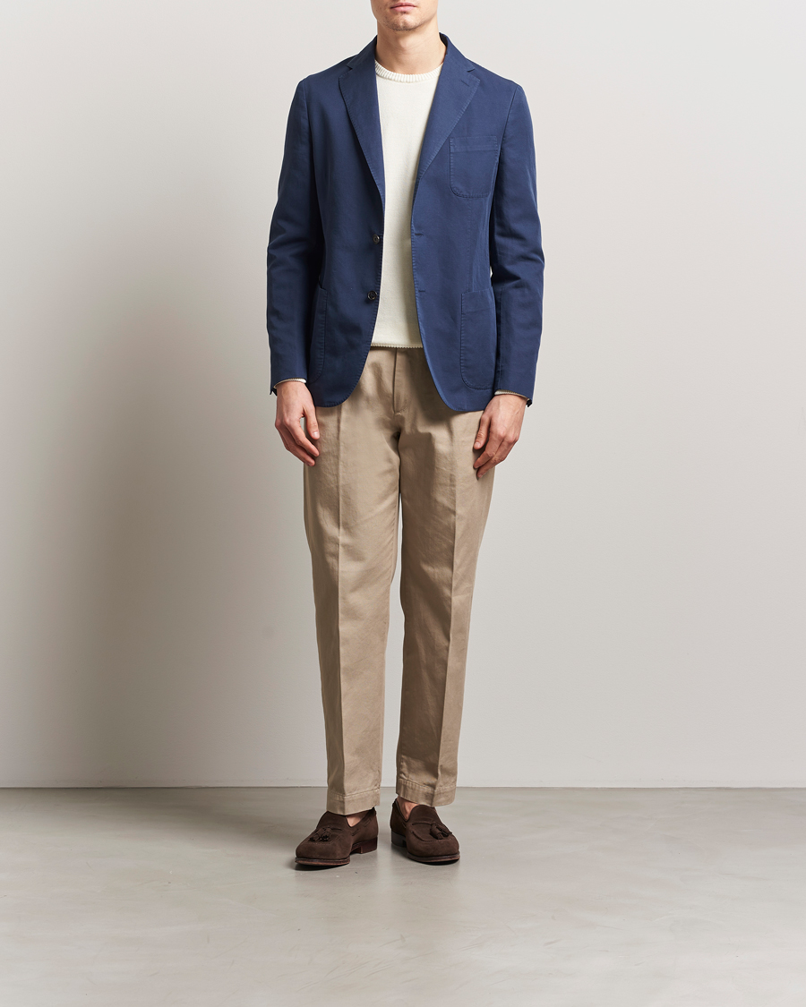 Herren | Sakkos | Incotex | Unconstructed Chinolino Blazer Navy