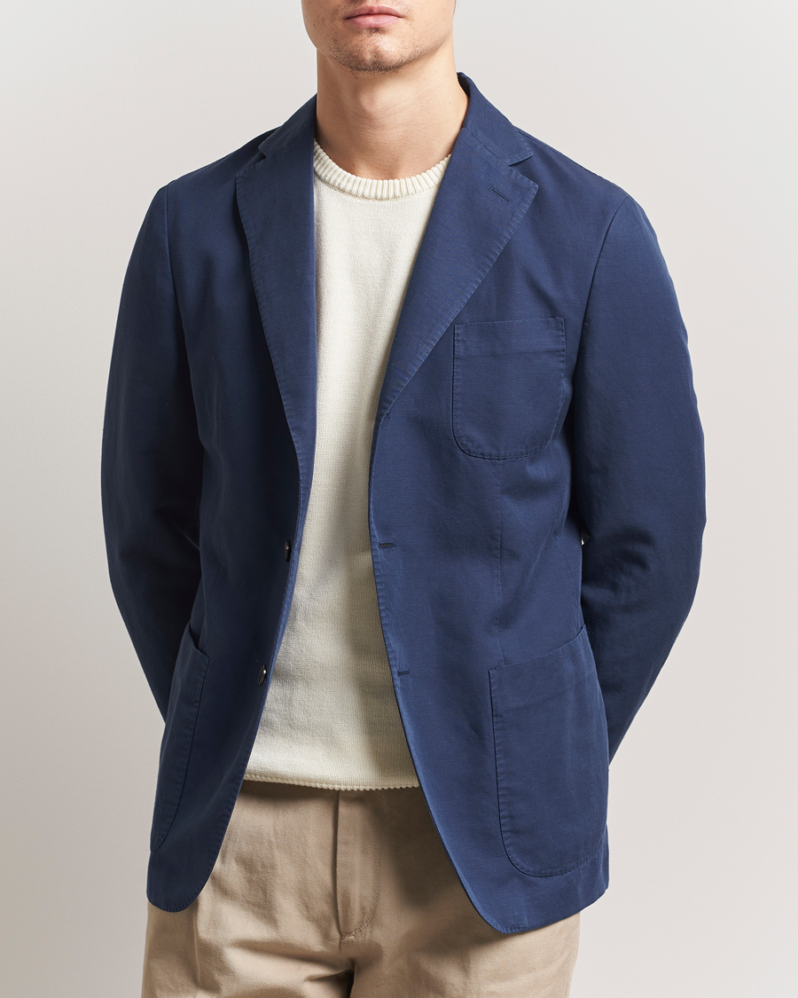 Herren | Sakkos | Incotex | Unconstructed Chinolino Blazer Navy