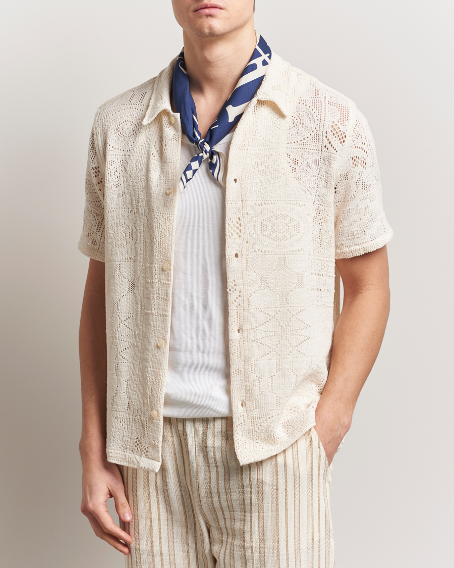 Herren | Hemden | LES DEUX | Hector Lace Short Sleeve Shirt White