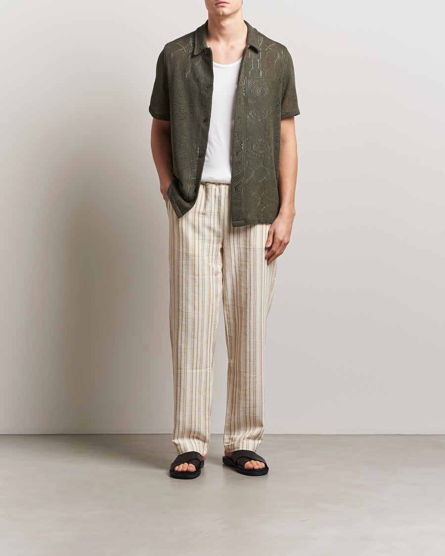 Herren | Hemden | LES DEUX | Hector Lace Short Sleeve Shirt Green