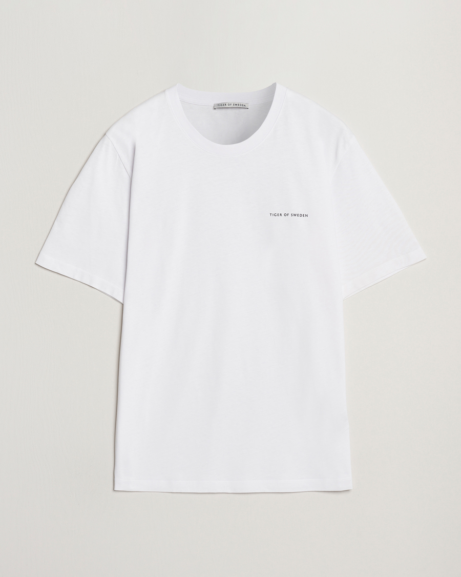 Herren | T-Shirts | Tiger of Sweden | Pro Cotton Logo T-Shirt Pure White