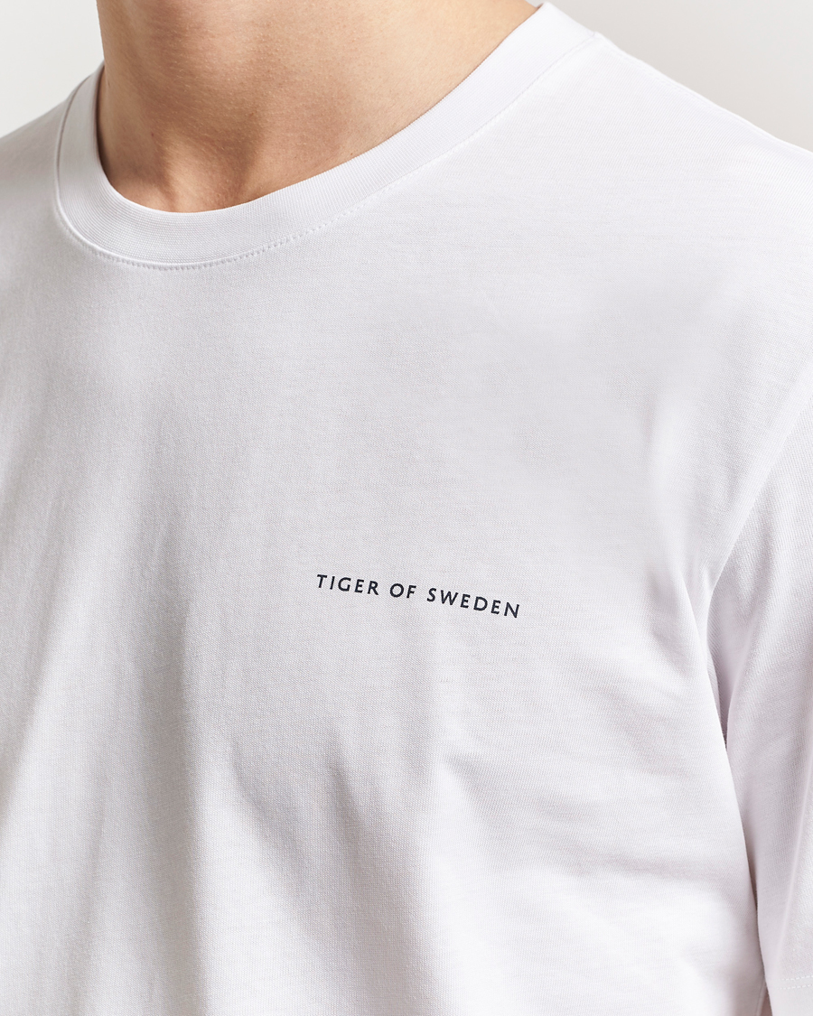 Herren | T-Shirts | Tiger of Sweden | Pro Cotton Logo T-Shirt Pure White