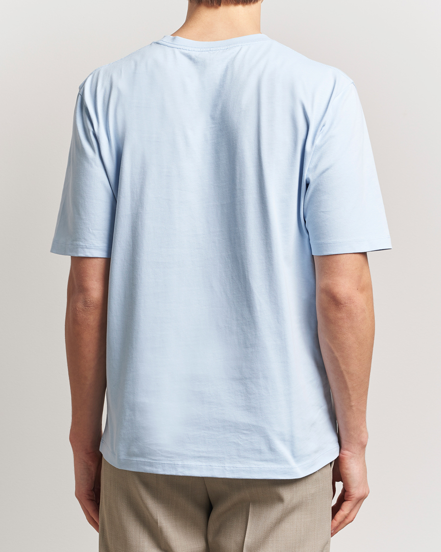 Herren | T-Shirts | Tiger of Sweden | Pro Cotton Logo T-Shirt Light Blue