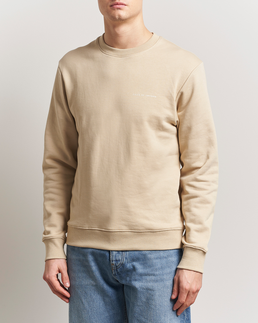 Herren | Pullover | Tiger of Sweden | Emerson Crew Neck Sweatshirt Practical Beige