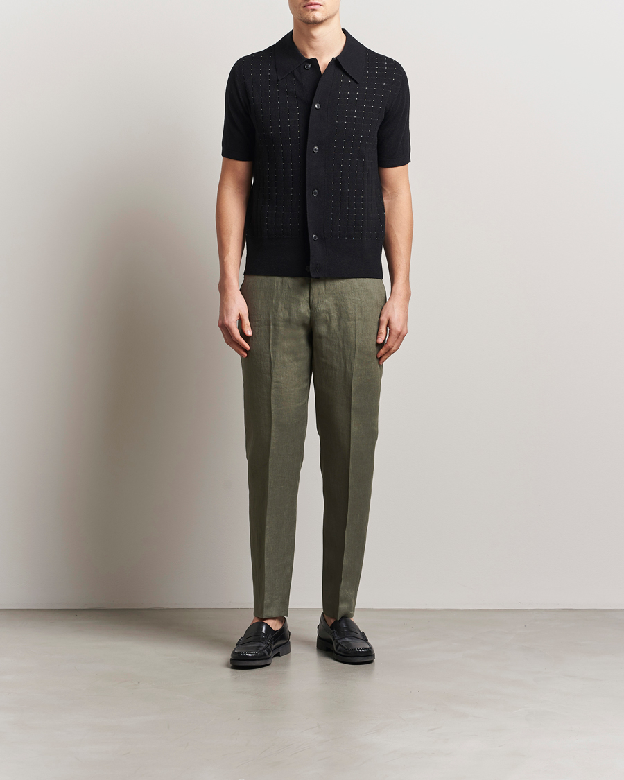 Herren | Hosen | Tiger of Sweden | Tannen Linen Drawstring Trousers Thyme Green