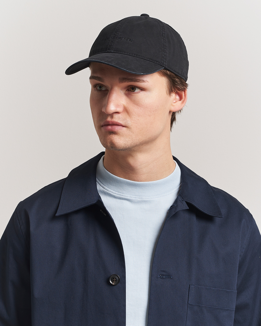 Herren | Tiger of Sweden Hent Washed Logo Cap Black | Tiger of Sweden | Hent Washed Logo Cap Black