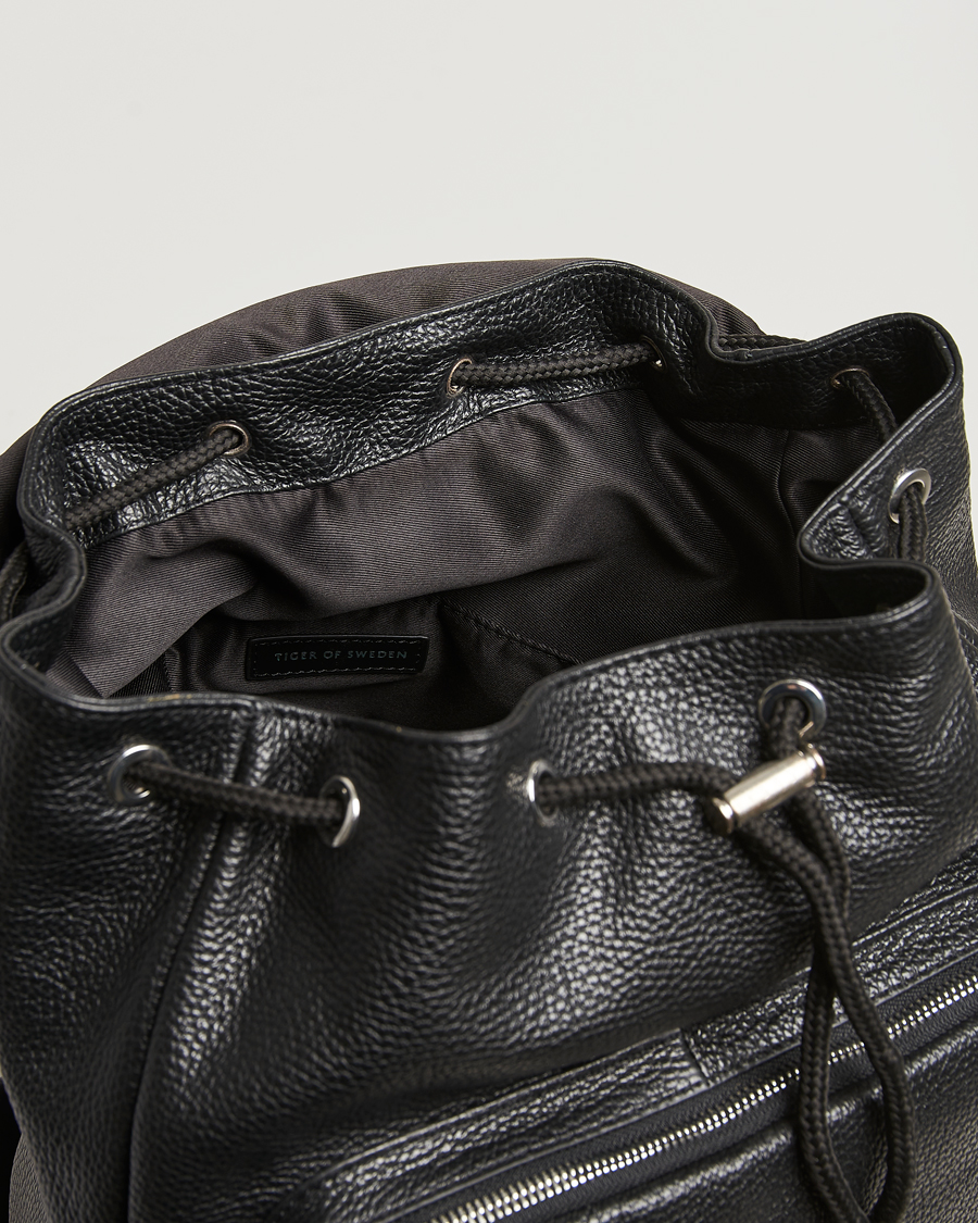 Herren | Taschen | Tiger of Sweden | Baha Leather Backpack Black