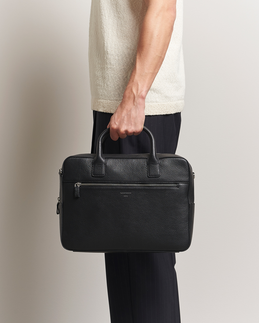 Herren | Tiger of Sweden Beckholmen Leather Briefcase Black | Tiger of Sweden | Beckholmen Leather Briefcase Black