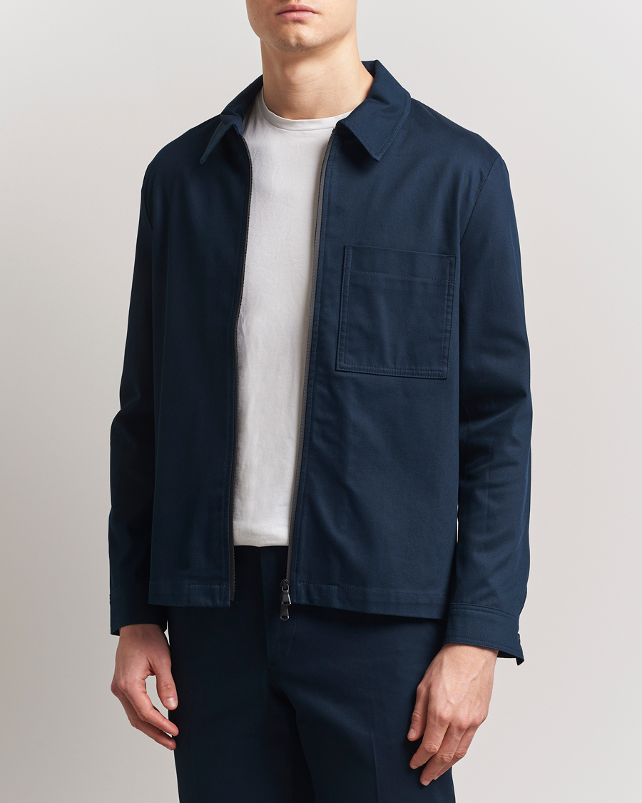 Herren | Hemden | J.Lindeberg | Julius Cotton Twill Overshirt Navy