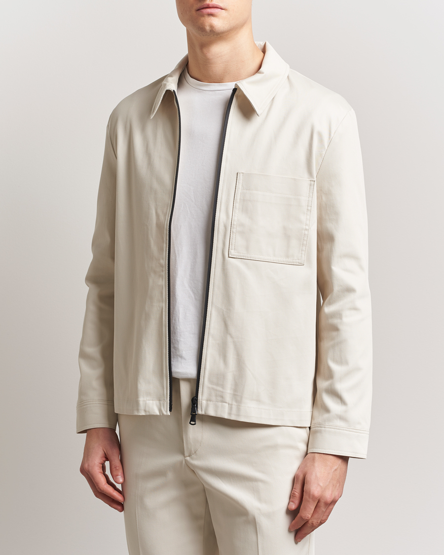 Herren | Hemden | J.Lindeberg | Julius Cotton Twill Overshirt Moonbeam