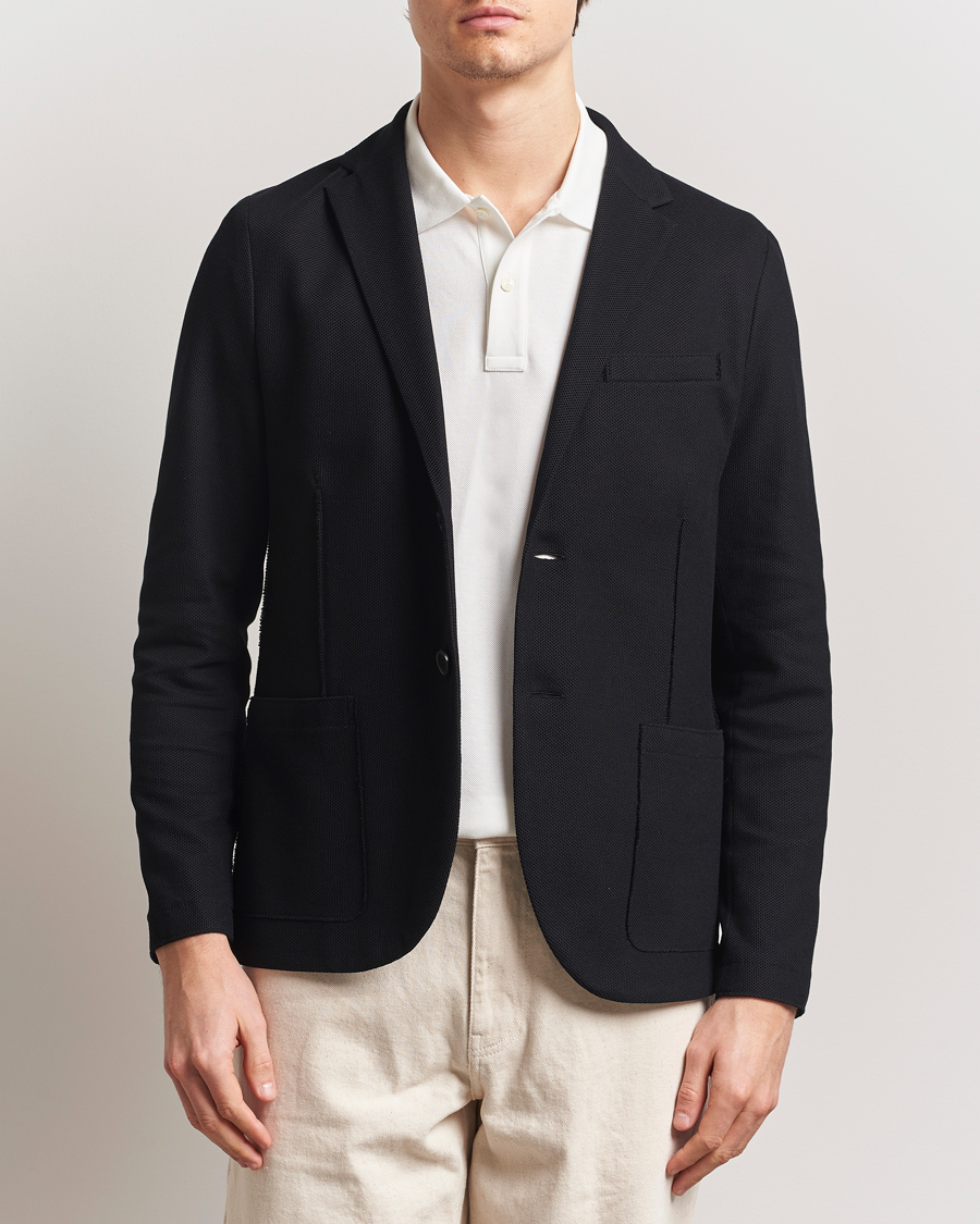 Herren | Sakkos | Harris Wharf London | Loro Piana Honey Comb Blazer Black
