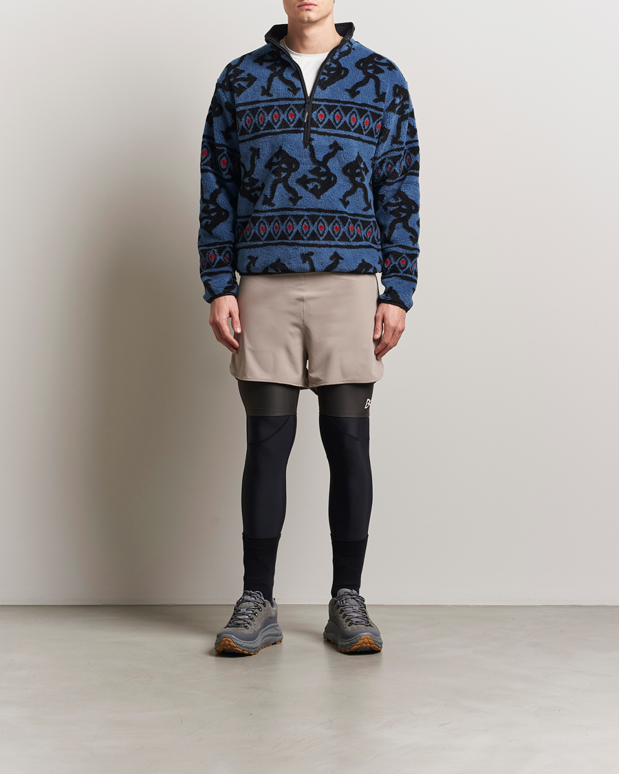 Herren | Pullover | District Vision | Half Zip Pile Fleece Blue Arrow