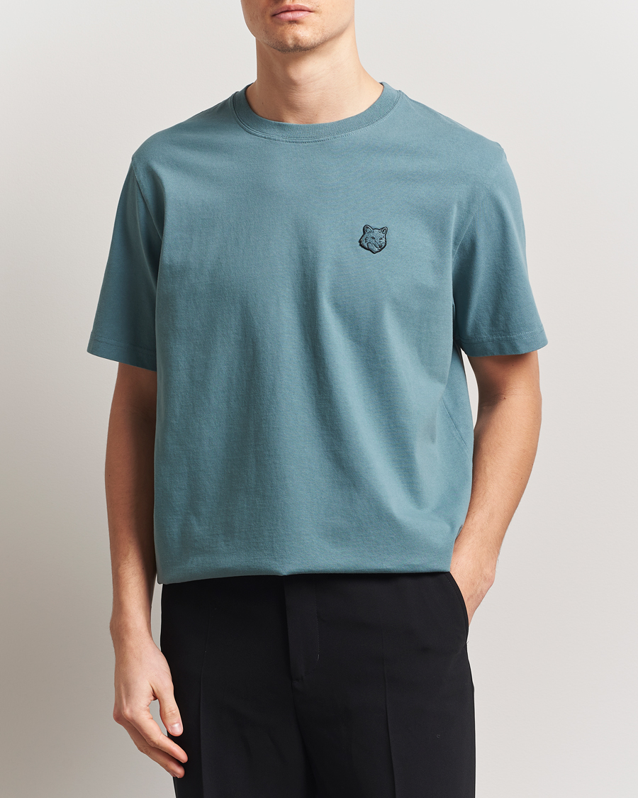 Herren | T-Shirts | Maison Kitsuné | Tonal Fox Head T-Shirt Seine Blue