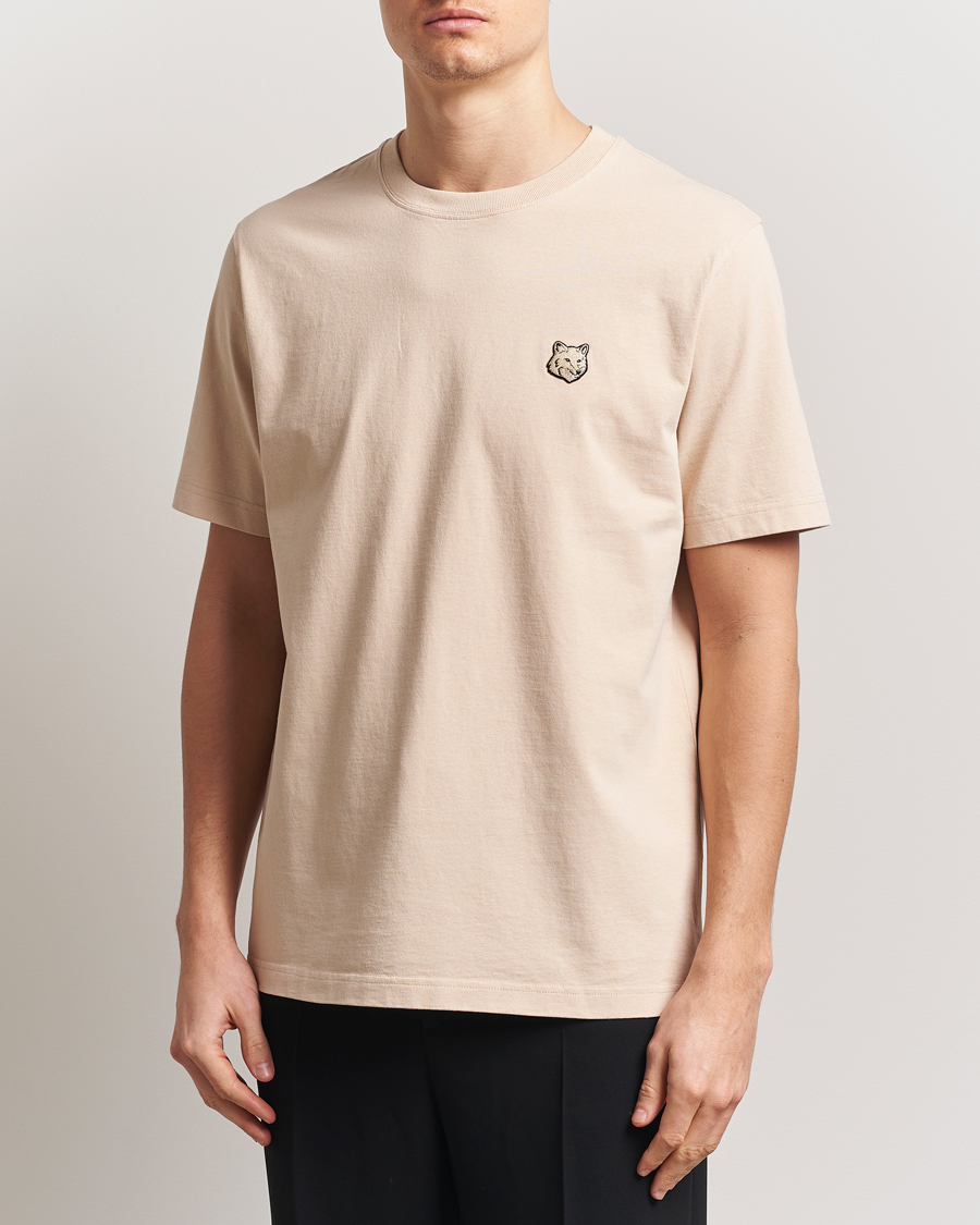 Herren | T-Shirts | Maison Kitsuné | Tonal Fox Head T-Shirt Smoke Beige
