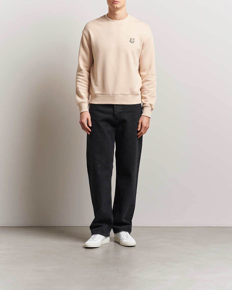 Herren | Pullover | Maison Kitsuné | Tonal Fox Head Sweatshirt Smoke Beige