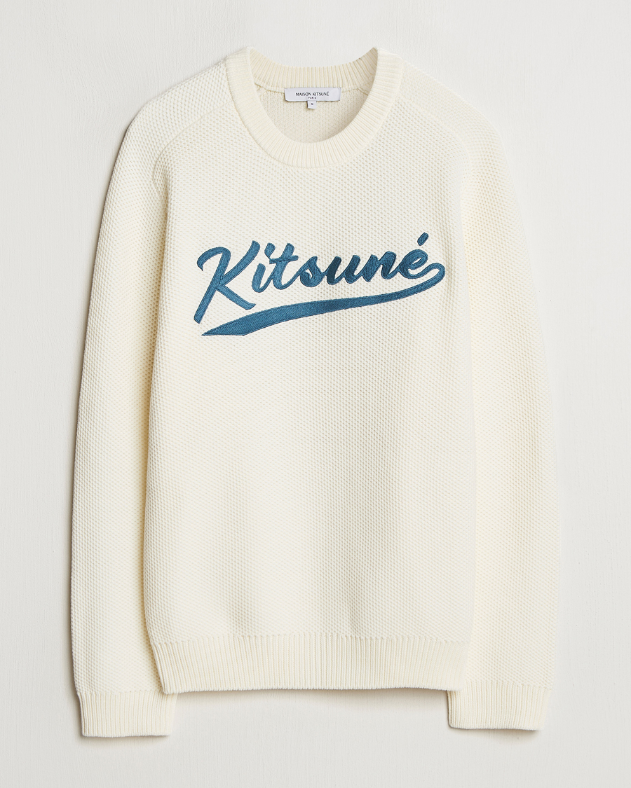 Herren | Pullover | Maison Kitsuné | Varsity Embroidered Sweater Milk