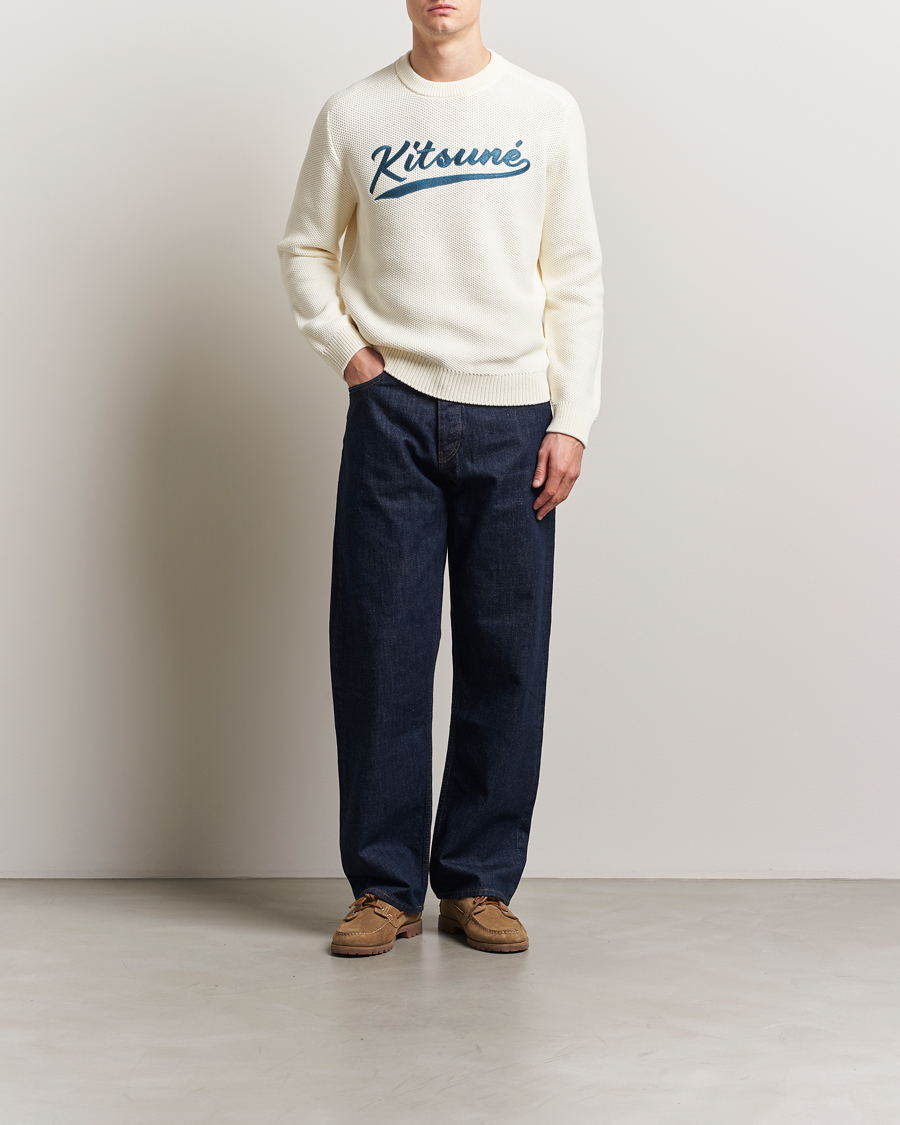 Herren | Pullover | Maison Kitsuné | Varsity Embroidered Sweater Milk