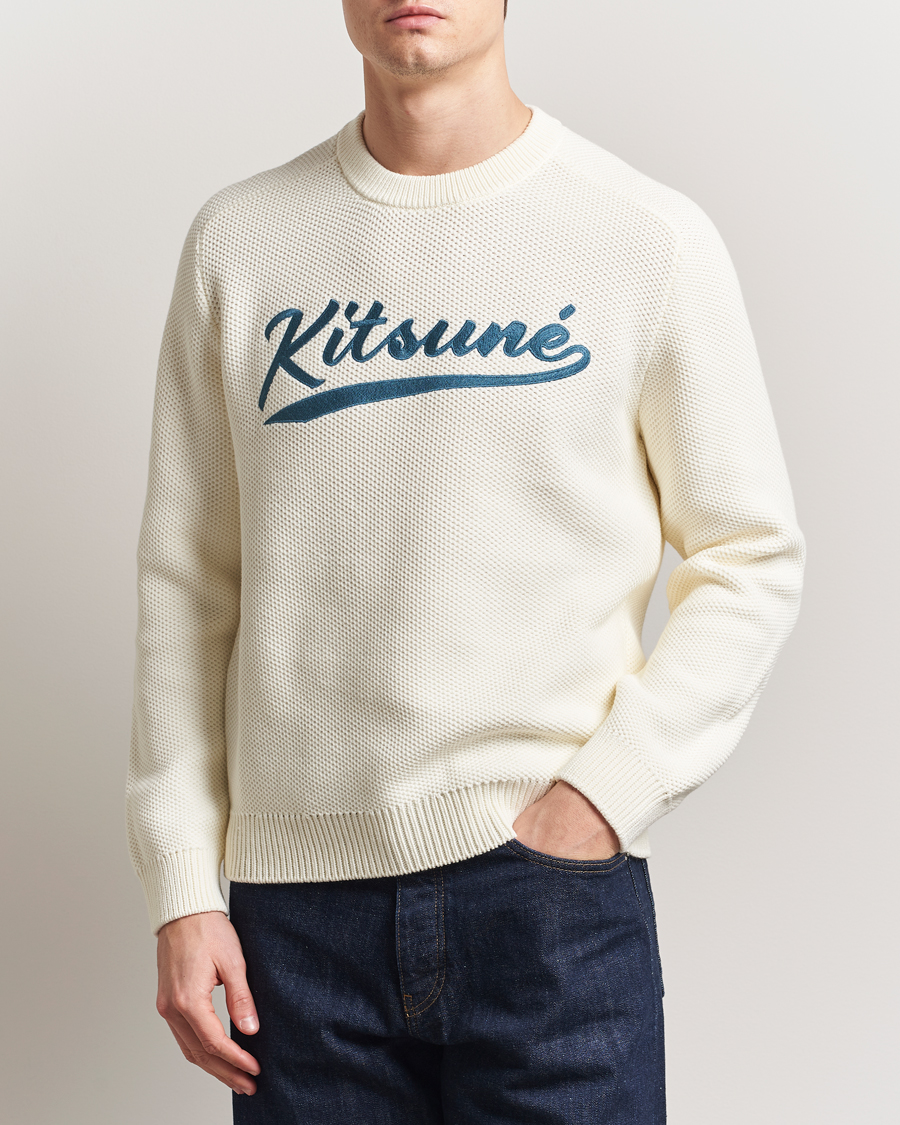 Herren | Pullover | Maison Kitsuné | Varsity Embroidered Sweater Milk
