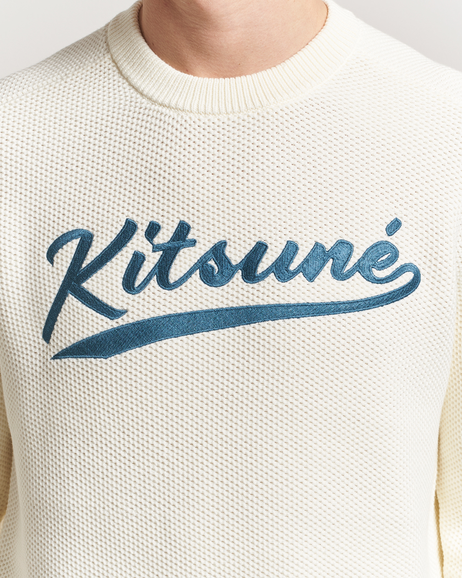Herren | Pullover | Maison Kitsuné | Varsity Embroidered Sweater Milk