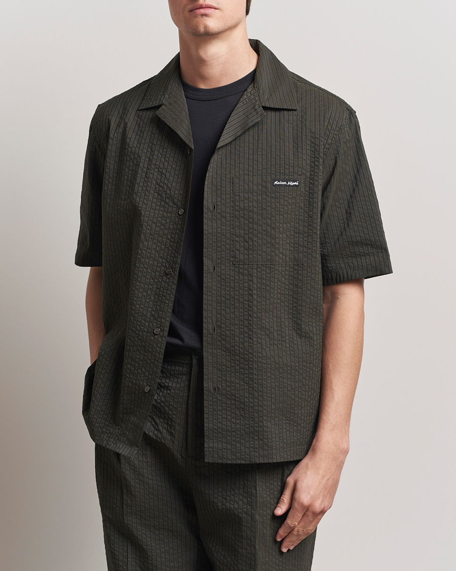 Herren | Hemden | Maison Kitsuné | Resort Seersucker Short Sleeve Shirt Ranger Green