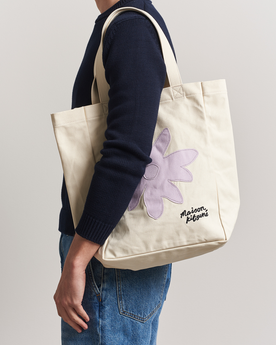 Herren | Taschen | Maison Kitsuné | Daisy Flower Tote Bag Rich Vanilla