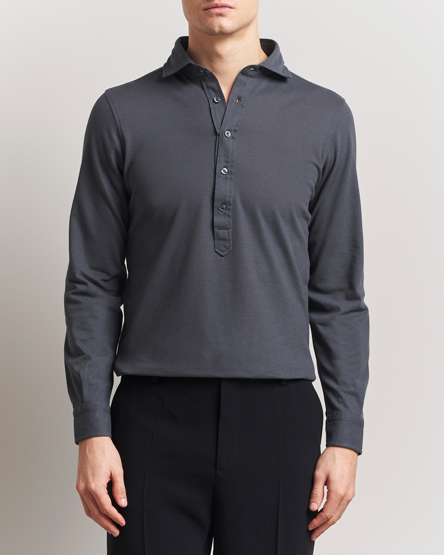 Herren | Hemden | Gran Sasso | Popover Shirt Charcoal