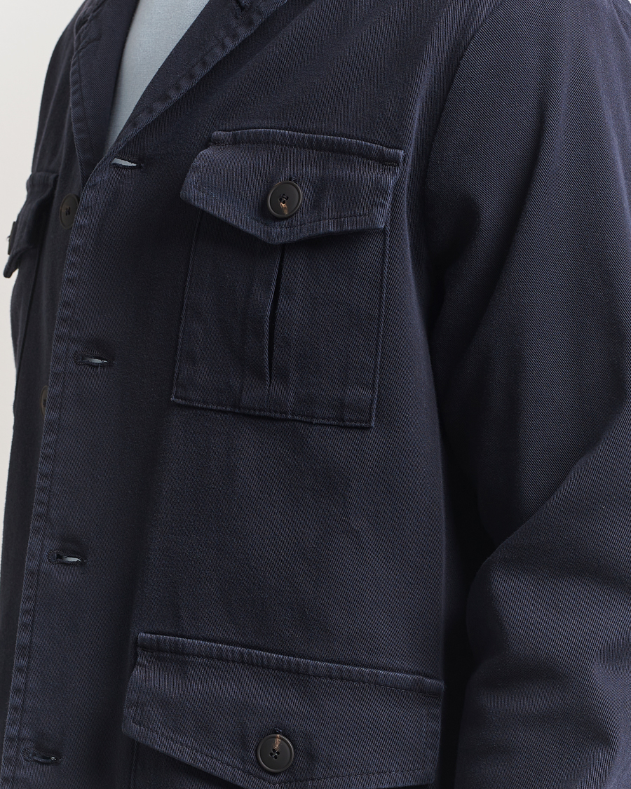 Herren | Jacken | Gran Sasso | Cotton Twill Safari Jacket Navy