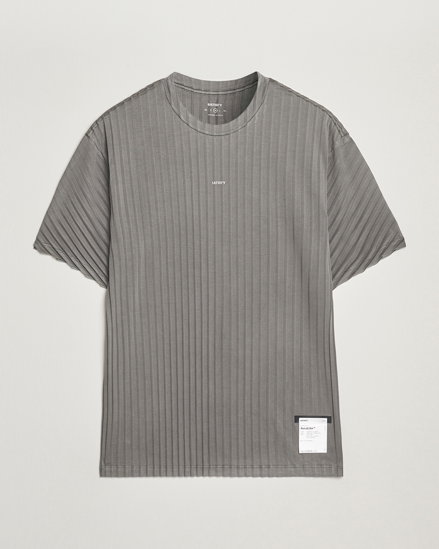 Herren | T-Shirts | Satisfy | Pleated AuraLite T-Shirt Mineral Graphite