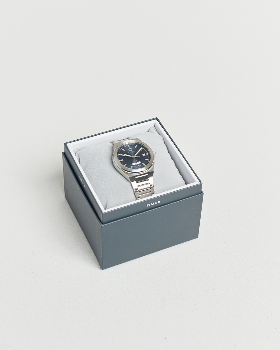 Herren | Timex Q Timex Continental GMT Stainless Steel 39mm Black Dial | Timex | Q Continental GMT Stainless Steel 39mm Black Dial