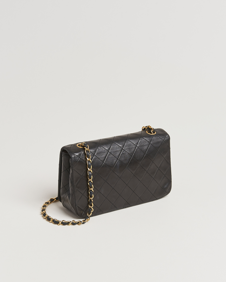 Herren | Chanel Pre-Owned Classic Single Flap Bag Lambskin Black | Chanel Pre-Owned | Classic Single Flap Bag Lambskin Black