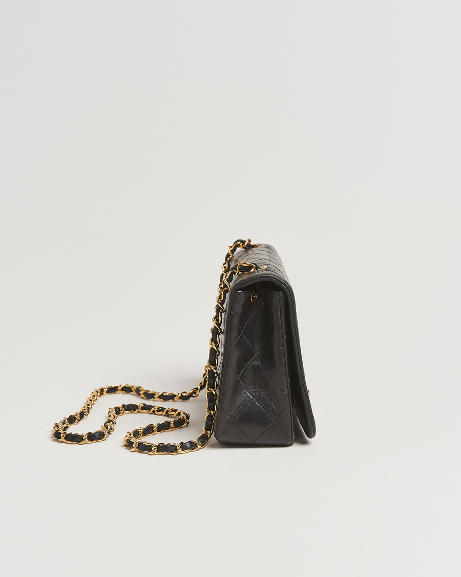 Herren | Chanel Pre-Owned Classic Single Flap Bag Lambskin Black | Chanel Pre-Owned | Classic Single Flap Bag Lambskin Black
