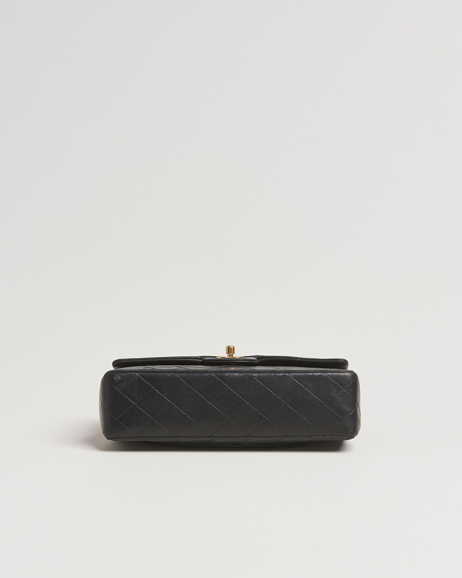 Herren | Chanel Pre-Owned Classic Medium Double Flap Bag Lambskin Black | Chanel Pre-Owned | Classic Medium Double Flap Bag Lambskin Black
