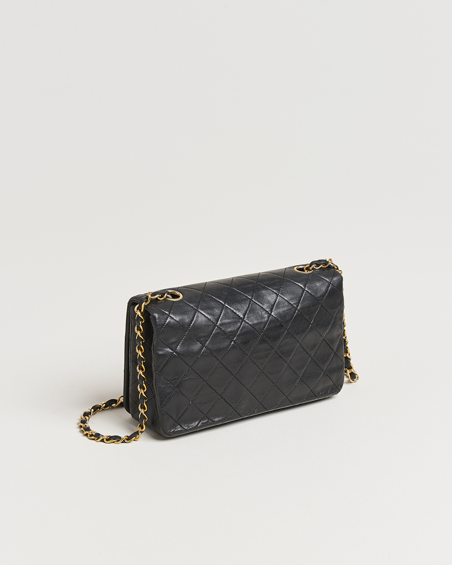 Herren | Chanel Pre-Owned Classic Single Flap Bag Lambskin Black | Chanel Pre-Owned | Classic Single Flap Bag Lambskin Black