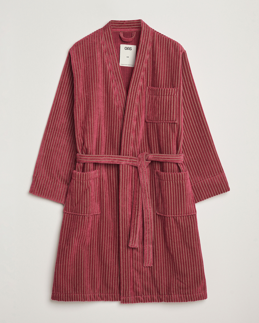 Herren | OAS Striped Velour Robe Botanico | OAS | Striped Velour Robe Botanico