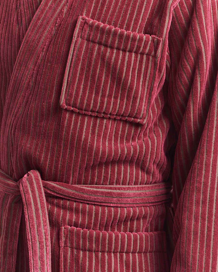 Herren | OAS Striped Velour Robe Botanico | OAS | Striped Velour Robe Botanico