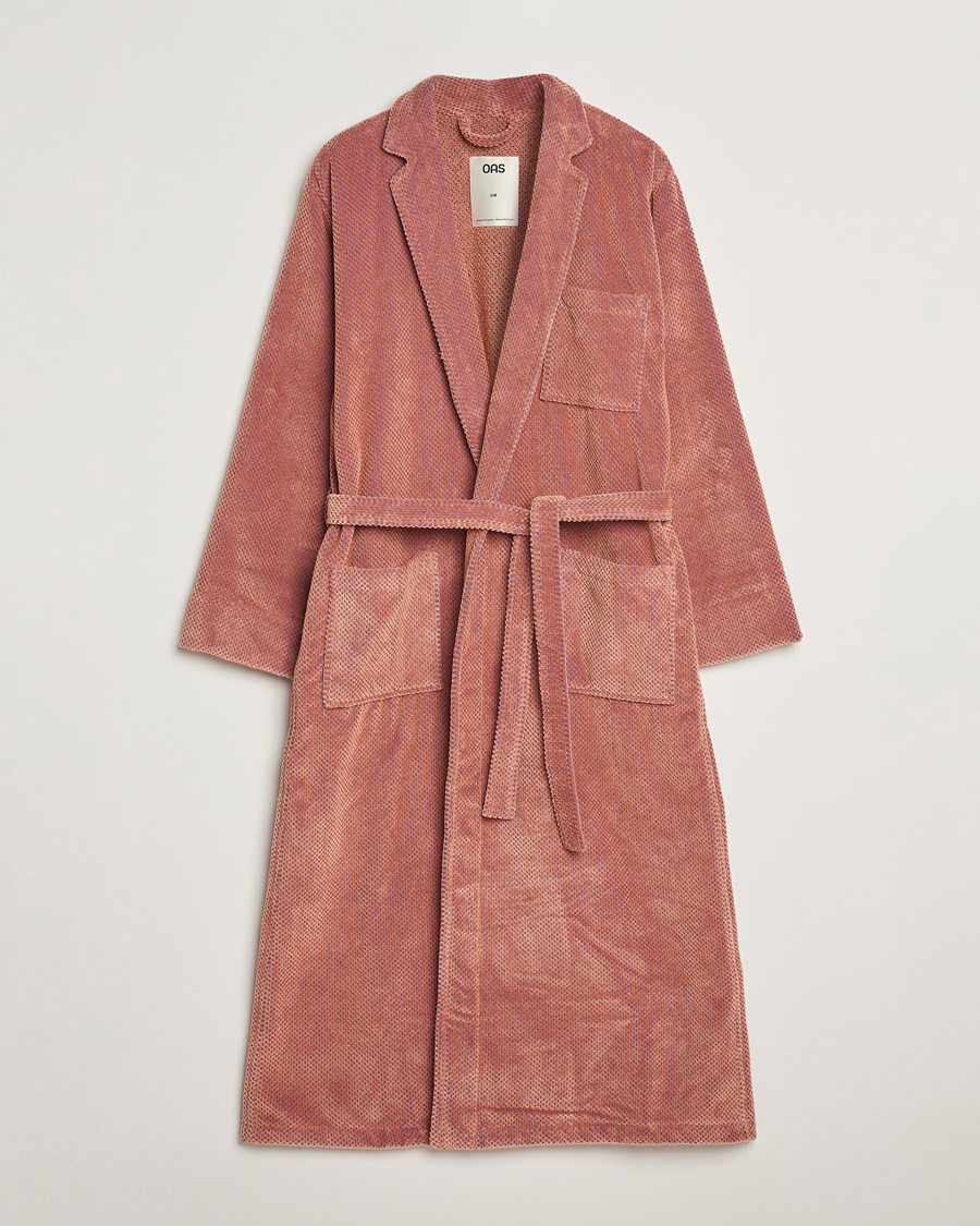 Herren | Schlafanzüge & Bademäntel | OAS | Velour Long Robe Roza