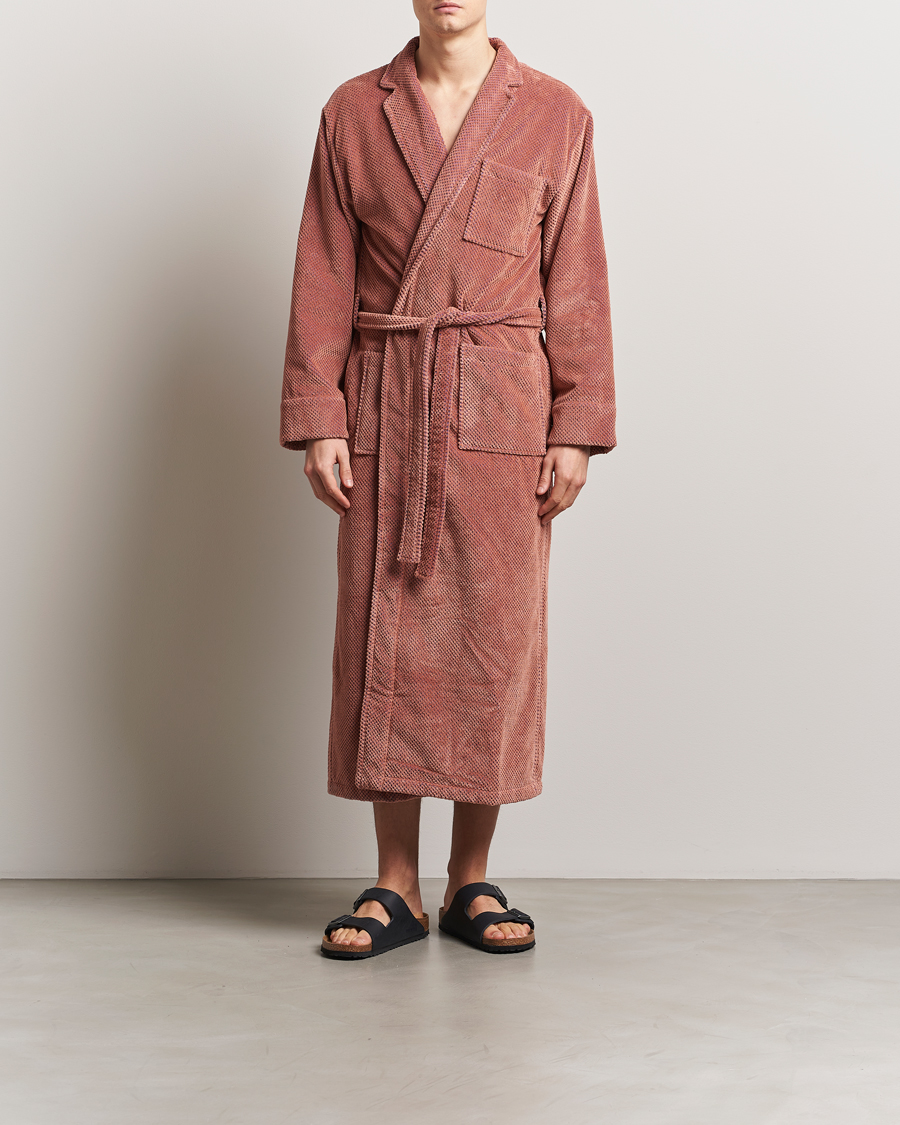 Herren | Schlafanzüge & Bademäntel | OAS | Velour Long Robe Roza