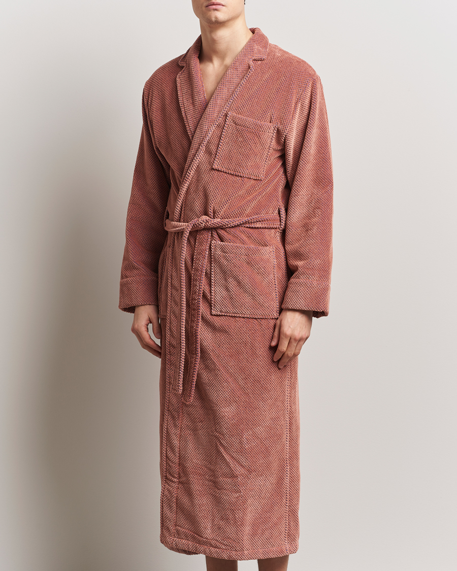 Herren | Schlafanzüge & Bademäntel | OAS | Velour Long Robe Roza