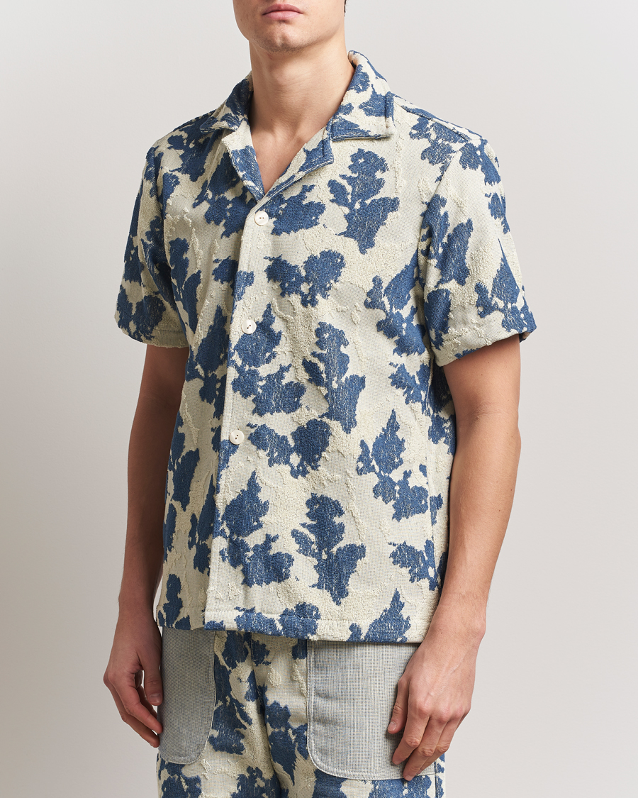 Herren | Hemden | OAS | Short Sleeve Cuba Terry Shirt Sail Contrast