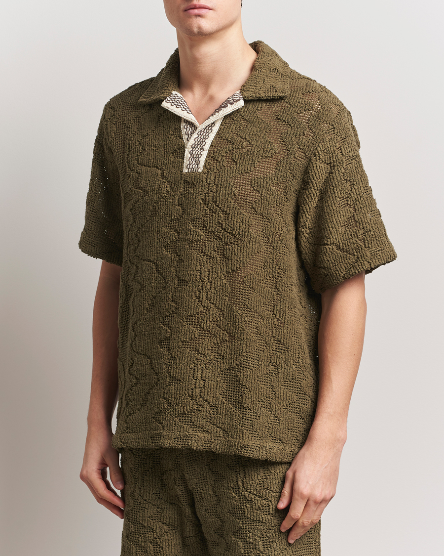 Herren | Hemden | OAS | Cuba Crochet Shirt Pine Verve