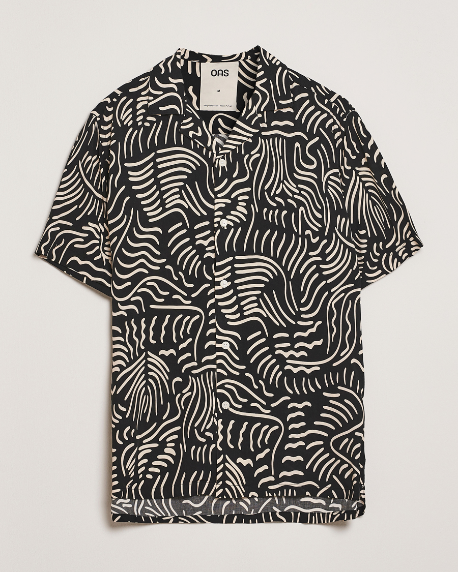 Herren | Hemden | OAS | Viscose Resort Short Sleeve Shirt Tar Lorenzo