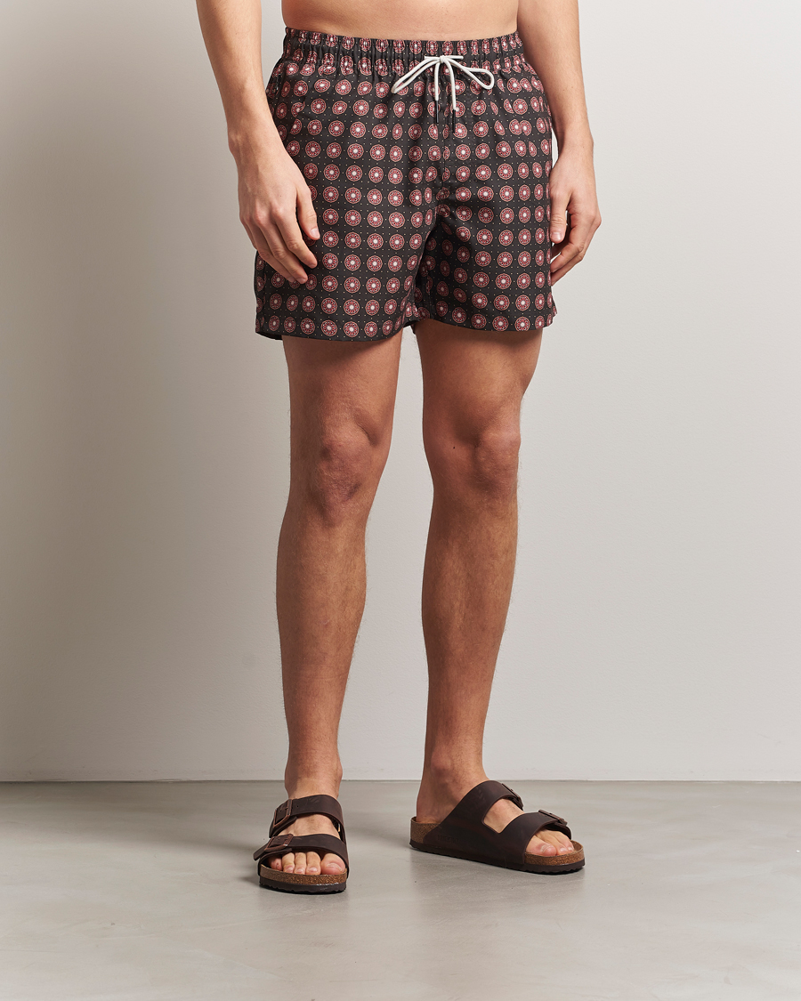 Herren | Badehosen | OAS | Printed Swimshorts Coffe Lumo