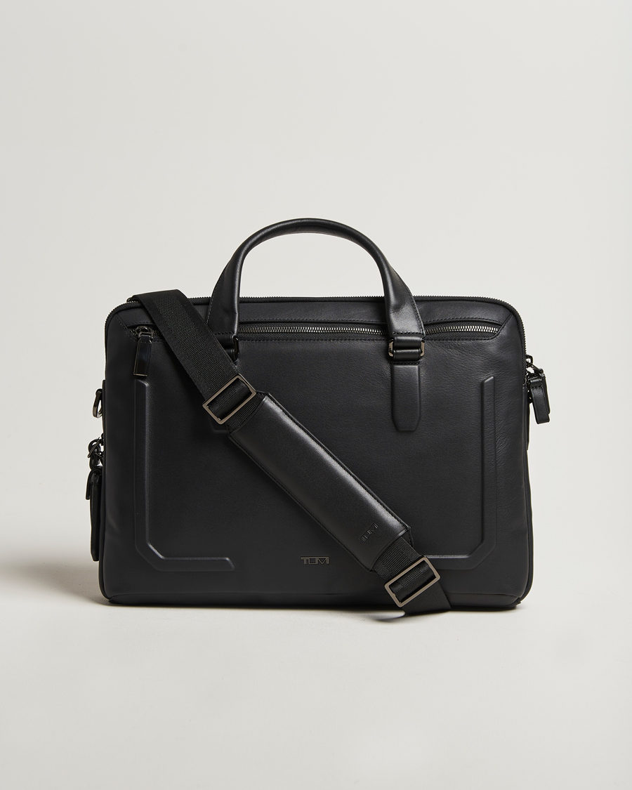 Herren | TUMI Harrison Sycamore Slim Leather Brief Black | TUMI | Harrison Sycamore Slim Leather Brief Black
