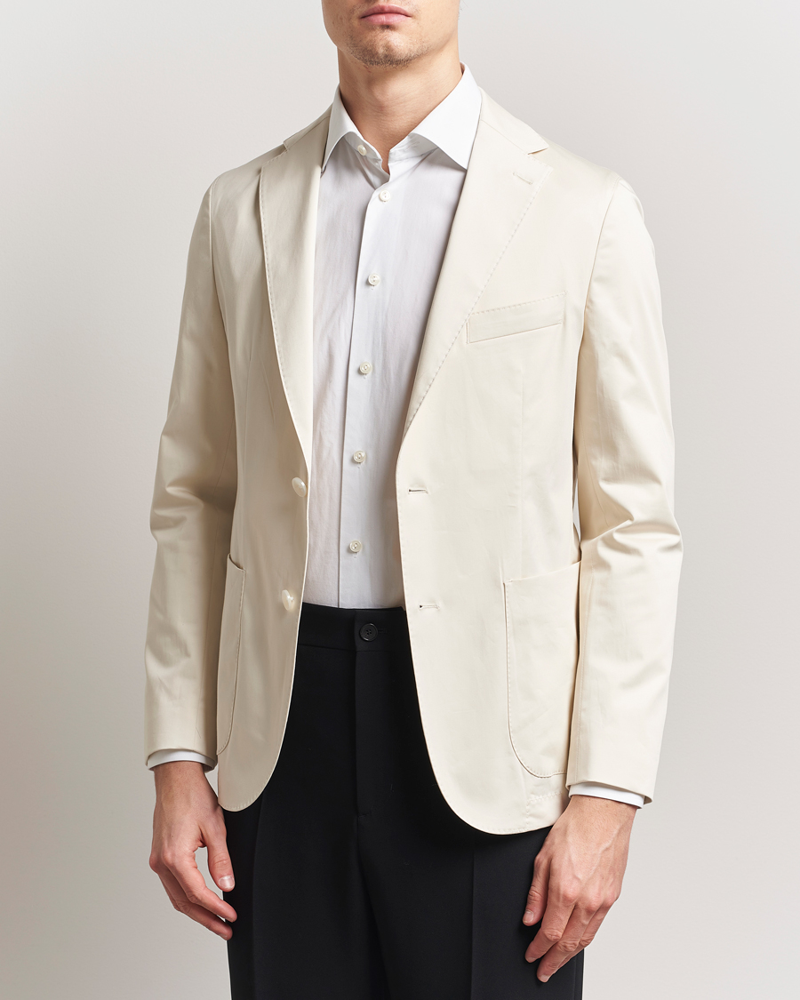 Herren | Sakkos | BOSS BLACK | Hanry Cotton Blazer Open White