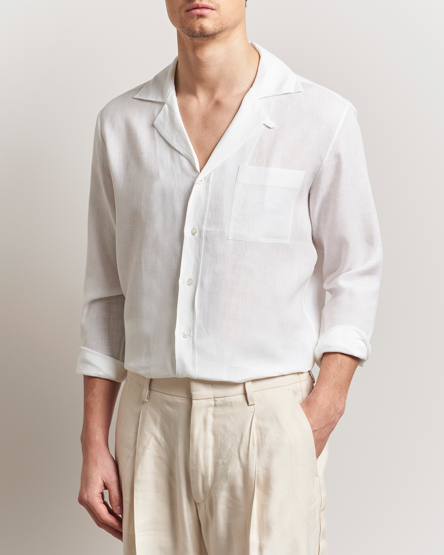 Herren | Hemden | Lardini | Paul Linen Resort Shirt White