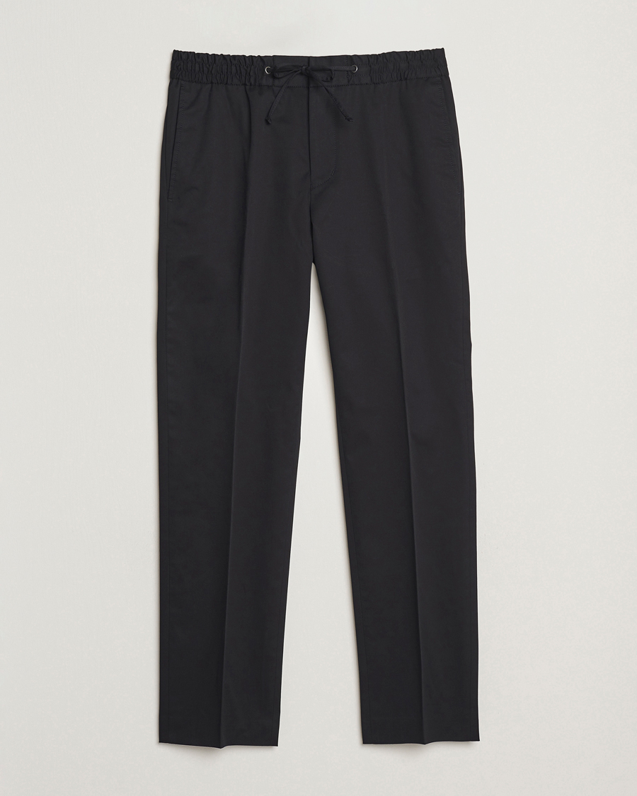 Herren | Hosen | Tiger of Sweden | Tannen Cotton Drawstring Trousers Black